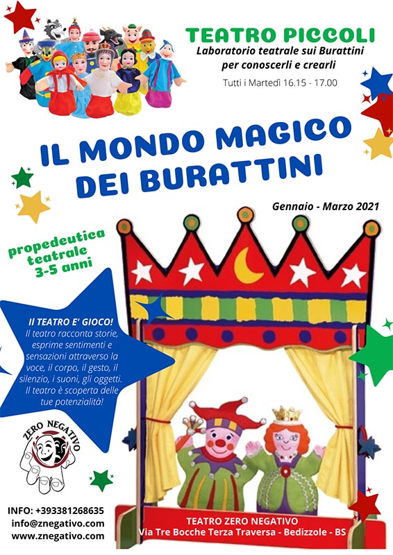 laboratorio burattini teatro piccoli Zero Negativo