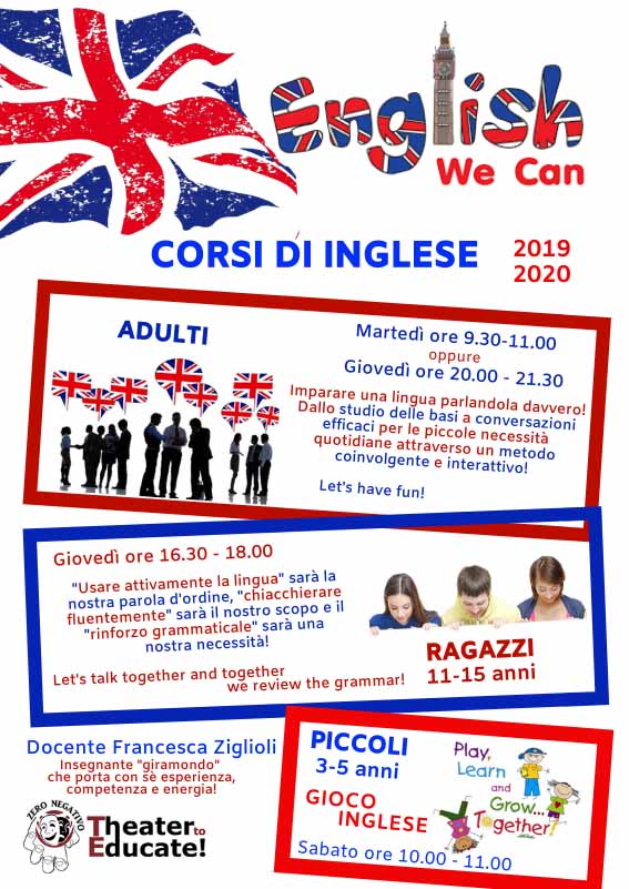 corsi di lingua inglese teatro zero negativo