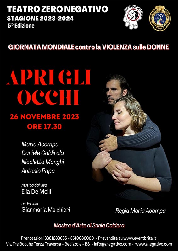 APRI GLI OCCHI TEATRO ZERO NEGATIVO