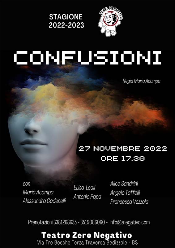 SPETTACOLO "CONFUSIONI" TEATRO ZERO NEGATIVO