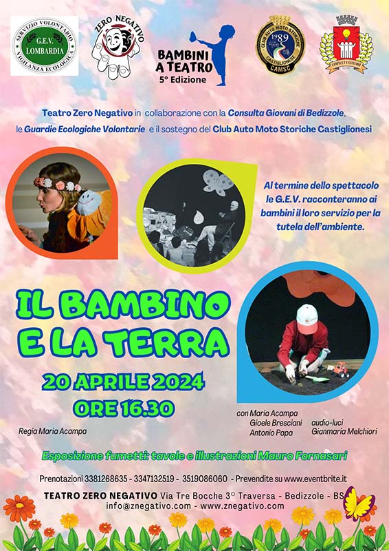 Spettacolo per bambini IL BAMBINO  E LA TERRA Teatro Zero Negativo