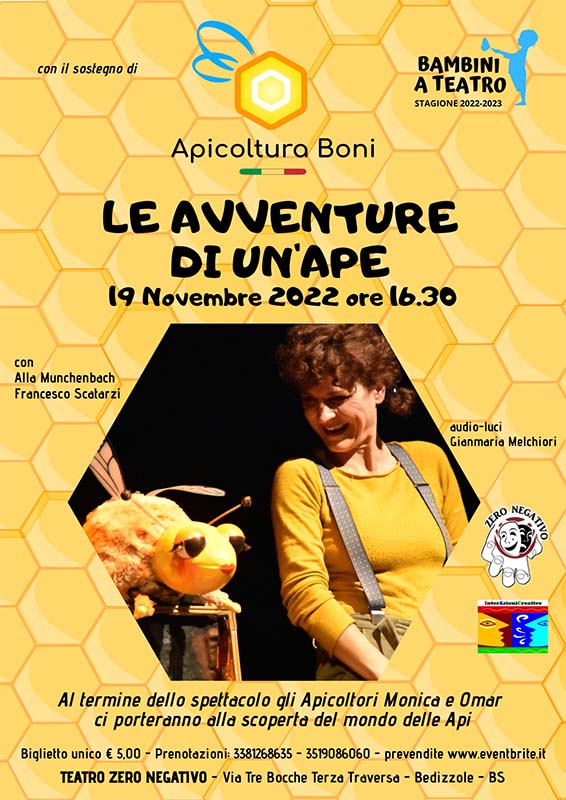 LE AVVENTURE DI UN'APE TEATRO ZERO NEGATIVO BAMBINI