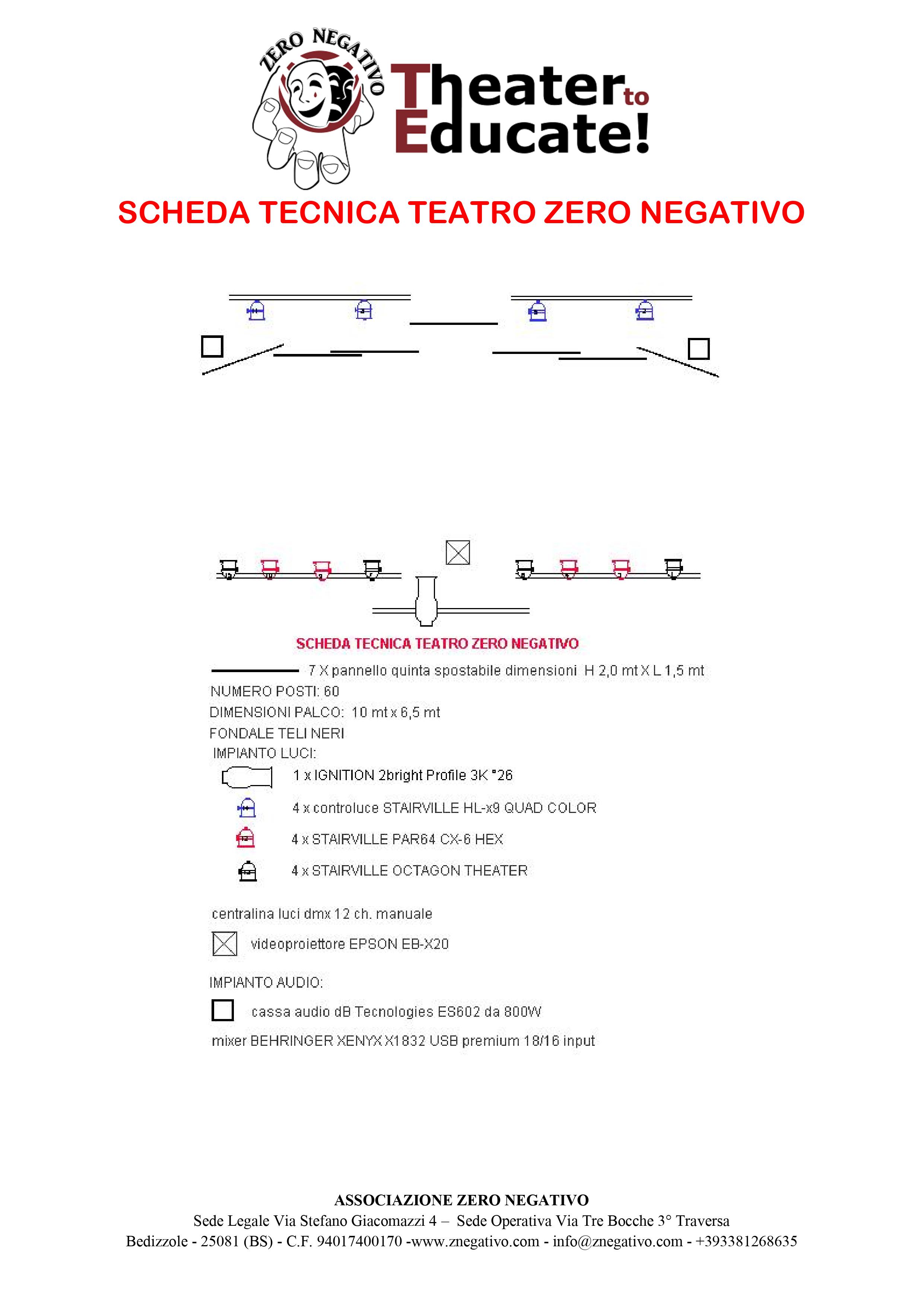 scheda tecnica teatro zero negativo
