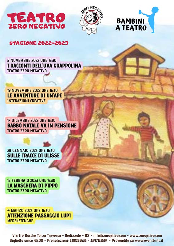 stagione teatrale bambini teatro zero negativo