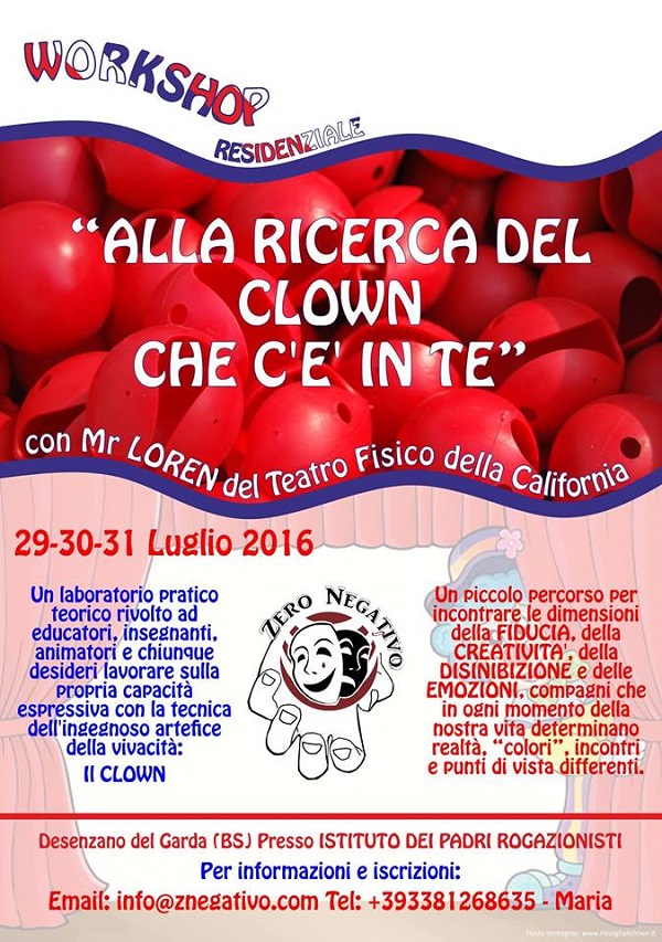 la ricerca del clown teatro zero negativo