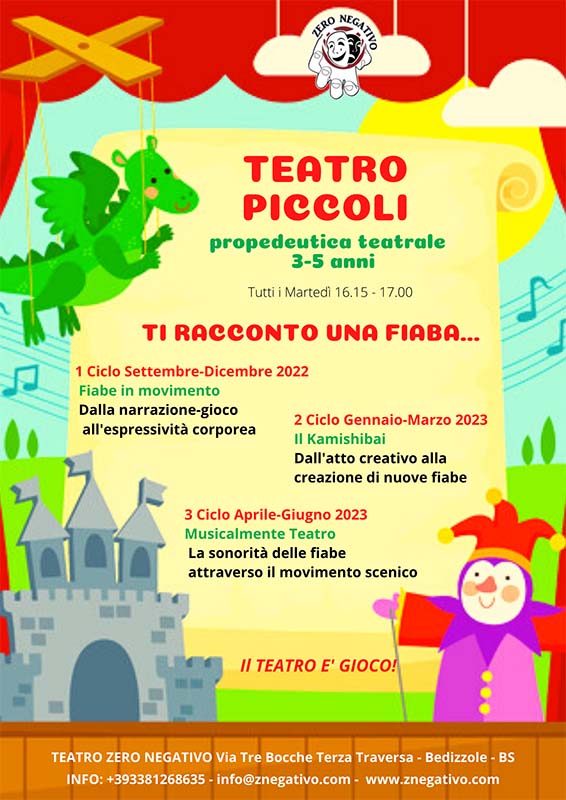 teatro piccoli ti racconto una fiaba teatro zero negativo