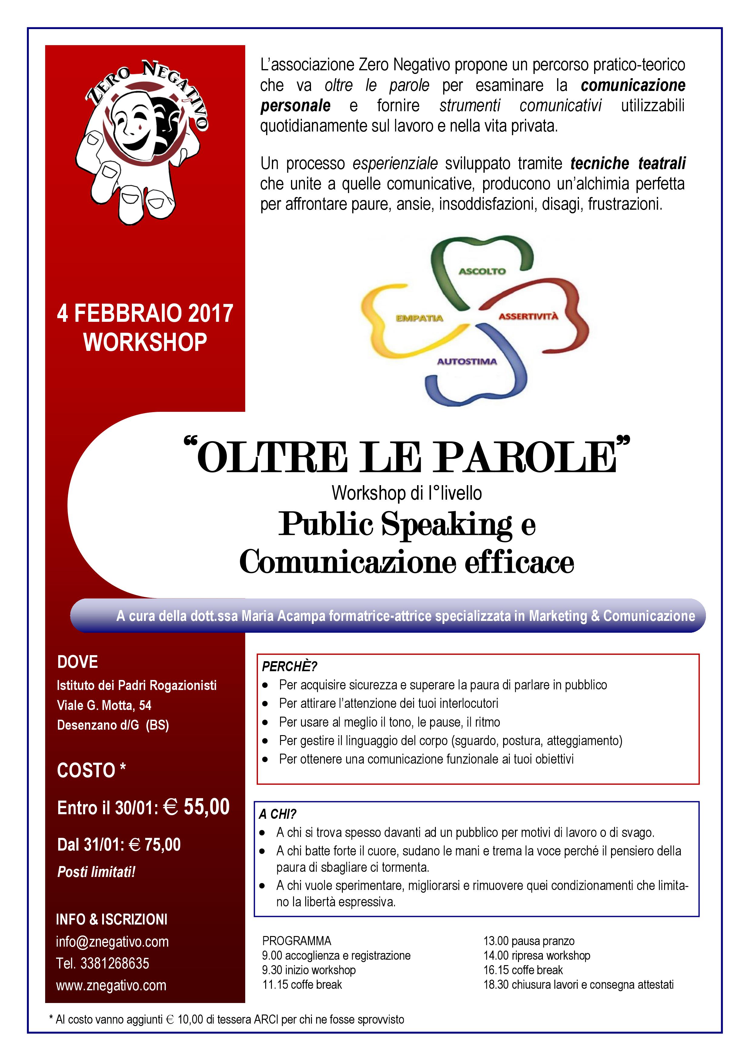 public speaking teatro Zero Negativo